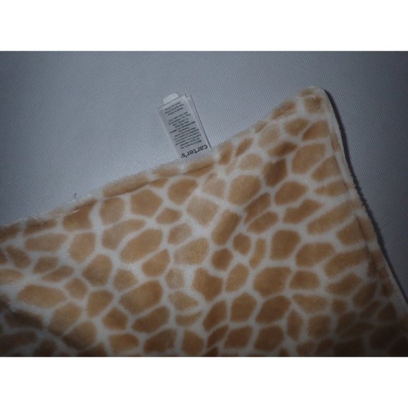 Carters Giraffe Plush Security Baby Blanket Lovey With Pacifier Holder 14X14 - Picture 3 of 4